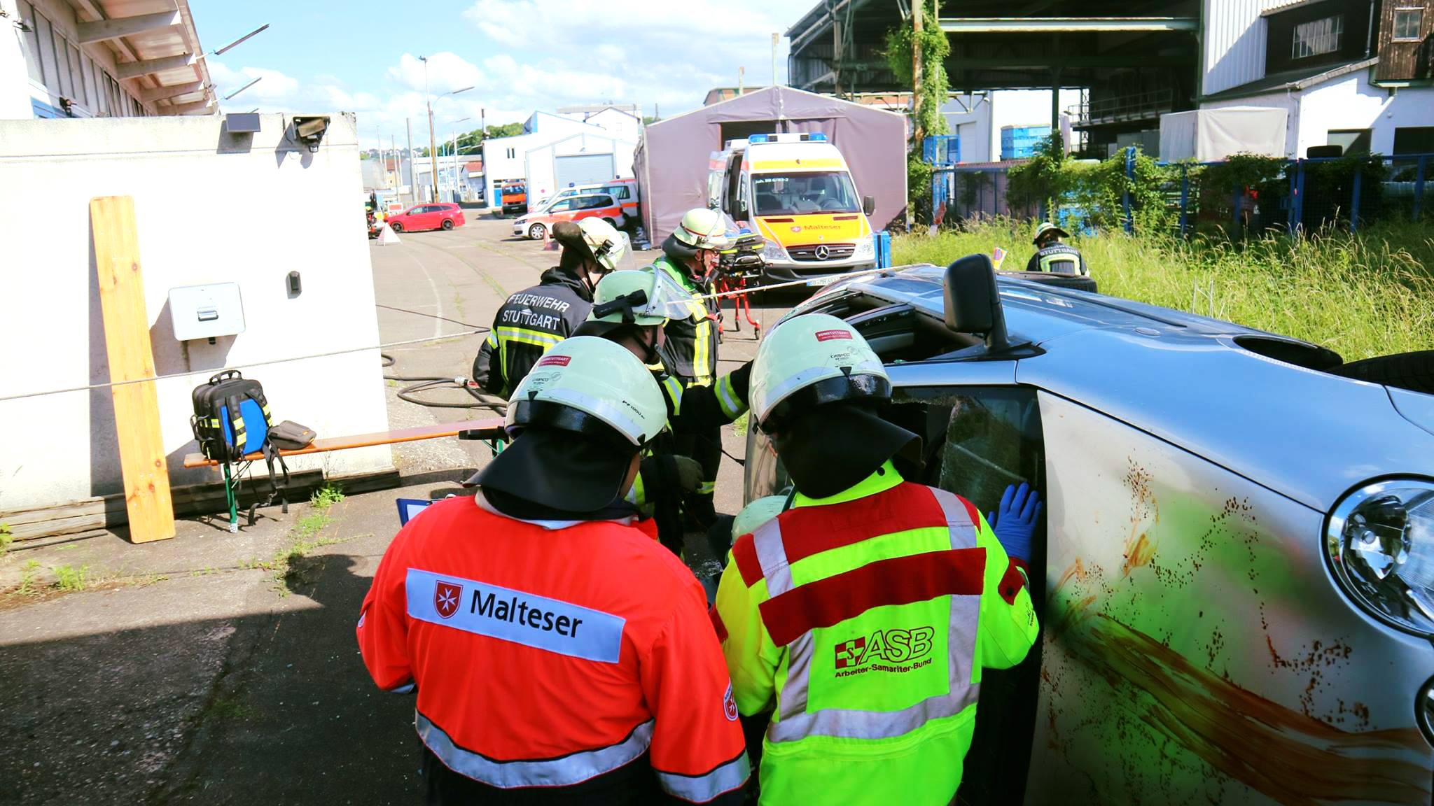 Simulationstraining Fahrzeugunfall